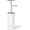Umbra Portaloo Toilet Paper Stand and Reserve, White/Nickel(White/Nickel)