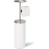 Umbra Portaloo Toilet Paper Stand and Reserve, White/Nickel(White/Nickel)