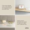 Umbra Prisma 4×6 Picture Frame, Metal Floating Wall or Desk Photo Display for Pictures, Art, Illustrations, and More, Chrome(Brass)