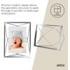 Umbra Prisma 4×6 Picture Frame, Metal Floating Wall or Desk Photo Display for Pictures, Art, Illustrations, and More, Chrome(Chrome)
