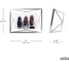 Umbra Prisma 4×6 Picture Frame, Metal Floating Wall or Desk Photo Display for Pictures, Art, Illustrations, and More, Chrome(Chrome)
