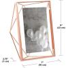 Umbra Prisma 4×6 Picture Frame, Metal Floating Wall or Desk Photo Display for Pictures, Art, Illustrations, and More, Chrome(Copper)