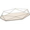 Umbra Prisma Tray, Geometric Plated Jewelry Storage, Matte Brass(Nickel)