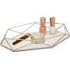Umbra Prisma Tray, Geometric Plated Jewelry Storage, Matte Brass(Nickel)