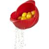 Umbra Rinse Bowl and Strainer, Black(Red)
