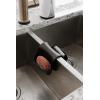 Umbra Saddle Sink Caddy – Flexible Rubber Organizer for Double Kitchen Sink, Storage for Dish Sponge, Scouring Pads and More, Black (330210-040)(Black)