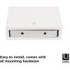 Umbra Showcase Floating Shelves (Set of 3), Gallery Style Display for Small Objects and More, White(White)