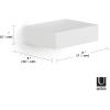 Umbra Showcase Floating Shelves (Set of 3), Gallery Style Display for Small Objects and More, White(White)