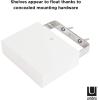 Umbra Showcase Floating Shelves (Set of 3), Gallery Style Display for Small Objects and More, White(White)