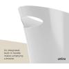 Umbra Skinny Sleek & Stylish Bathroom Trash Can, Small Garbage Can, Wastebasket for Narrow Spaces at Home or Office, 2 Gallon Capacity, Bronze(Metallic-white)