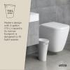 Umbra Skinny Sleek & Stylish Bathroom Trash Can, Small Garbage Can, Wastebasket for Narrow Spaces at Home or Office, 2 Gallon Capacity, Bronze(Metallic-white)