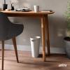 Umbra Skinny Sleek & Stylish Bathroom Trash Can, Small Garbage Can, Wastebasket for Narrow Spaces at Home or Office, 2 Gallon Capacity, Bronze(Metallic-white)
