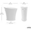 Umbra Skinny Sleek & Stylish Bathroom Trash Can, Small Garbage Can, Wastebasket for Narrow Spaces at Home or Office, 2 Gallon Capacity, Bronze(Metallic-white)