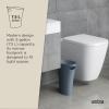 Umbra Skinny Sleek & Stylish Bathroom Trash Can, Small Garbage Can, Wastebasket for Narrow Spaces at Home or Office, 2 Gallon Capacity, Bronze(Slate Blue)