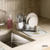 Umbra Sling Compact Dish Rack for Drying Dishes, Cutlery and More, Folds Away for Compact Storage