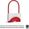Umbra Sling Flexible Sponge Holder for Kitchen Sink, Customizable Non-Slip Caddy Organizer Also Holds Dish Scrub Brush or Dishcloth, Red