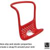 Umbra Sling Flexible Sponge Holder for Kitchen Sink, Customizable Non-Slip Caddy Organizer Also Holds Dish Scrub Brush or Dishcloth, Red
