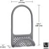 Umbra Sling Kitchen Sink Caddy Sponge Holder, Hangs Over Faucet or Divider, Single, Black(Dark Grey)