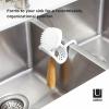 Umbra Sling Kitchen Sink Caddy Sponge Holder, Hangs Over Faucet or Divider, Single, Black(White)