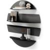 Umbra Solis Decorative Floating Shelf – Set of 4 Wall-Mount Shelves to Display Small Objects and Artwork, Black(Black)