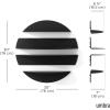 Umbra Solis Decorative Floating Shelf – Set of 4 Wall-Mount Shelves to Display Small Objects and Artwork, Black(Black)