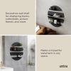 Umbra Solis Decorative Floating Shelf – Set of 4 Wall-Mount Shelves to Display Small Objects and Artwork, Black(Black)