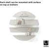 Umbra Solis Decorative Floating Shelf – Set of 4 Wall-Mount Shelves to Display Small Objects and Artwork, Black(Stone)