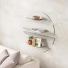Umbra Solis Decorative Floating Shelf – Set of 4 Wall-Mount Shelves to Display Small Objects and Artwork, Black(Stone)