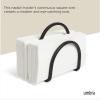 Umbra Squire Napkin Holder for Square and Rectangular Dinner, Cocktail, Luncheon Napkins, Modern Metal Design Looks Like Cast Iron, Black(Napkin Holder)