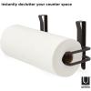 Umbra Squire Napkin Holder for Square and Rectangular Dinner, Cocktail, Luncheon Napkins, Modern Metal Design Looks Like Cast Iron, Black(Wall-Mount Paper Towel Holder)