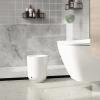 Umbra Step Dish for Bathroom-Contemporary, Practical Molded Oval Soap Bar Holder for Bath Sink-Nicely Fits Into Amenity Tray-Easy to Clean, Highly Durable, White(Waste Can)