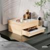 Umbra Stowit Jewelry Box – Modern Keepsake Storage Organizer with Hidden Compartment Drawers for Ring, Bracelet, Watch, Necklace, Earrings, and Accessories, Black/Walnut(White/Natural)