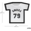 Umbra T-Frame, Unique T-Shirt Display Case to Showcase Adult Sized T-Shirts (Small to Large), Black(Small)