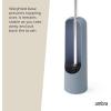 Umbra Touch Toilet Brush with Holder/Stand – Durable, Slim Cleaning Tool with Dense Bristles – Removes Stubborn Stains, White(Slate Blue)