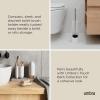 Umbra Touch Toilet Brush with Holder/Stand – Durable, Slim Cleaning Tool with Dense Bristles – Removes Stubborn Stains, White(White)