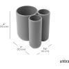 Umbra Touch Toothbrush Holder and Toothpaste Organizer – Modern Bathroom Storage with Three Comparments, Grey(Grey)