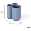 Umbra Touch Toothbrush Holder and Toothpaste Organizer – Modern Bathroom Storage with Three Comparments, Grey(Slate Blue)