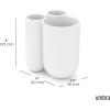 Umbra Touch Toothbrush Holder and Toothpaste Organizer – Modern Bathroom Storage with Three Comparments, Grey(White)