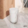 Umbra Touch Trash Can, Small 1.6-Gallon Garbage Bin with Swing Lid, Waste Basket for Bathroom or Office, Black(White)