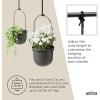 Umbra Triflora Hanging Planter for Window, Indoor Herb Garden, Set of 3, White/Black(Black/Black)