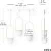 Umbra Triflora Hanging Planter for Window, Indoor Herb Garden, Set of 3, White/Brass(White/Brass)