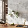 Umbra Triflora Hanging Planter for Window, Indoor Herb Garden, Set of 3, White/Brass(White/Brass)