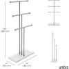 Umbra Trigem Hanging Jewelry Organizer Tiered Tabletop Free Standing Necklace Holder Display, White/Nickel(White/Nickel)