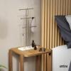 Umbra Trigem Hanging Jewelry Organizer Tiered Tabletop Free Standing Necklace Holder Display, White/Nickel(White/Nickel)