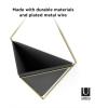 Umbra Trigg Hanging Planter Vase Wall Decor, Pot and Container for Succulents, Cactus, Faux Plants, and More, Large, Grey/Copper(Black/Brass)