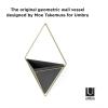 Umbra Trigg Hanging Planter Vase Wall Decor, Pot and Container for Succulents, Cactus, Faux Plants, and More, Large, Grey/Copper(Black/Brass)