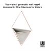 Umbra Trigg Hanging Planter Vase Wall Decor, Pot and Container for Succulents, Cactus, Faux Plants, and More, Large, Grey/Copper(Grey/Copper)