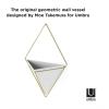 Umbra Trigg Hanging Planter Vase Wall Decor, Pot and Container for Succulents, Cactus, Faux Plants, and More, Large, Grey/Copper(White/Brass)