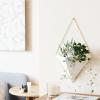Umbra Trigg Hanging Planter Vase Wall Decor, Pot and Container for Succulents, Cactus, Faux Plants, and More, Large, Grey/Copper(White/Brass)
