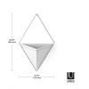 Umbra Trigg Hanging Planter Vase Wall Decor, Pot and Container for Succulents, Cactus, Faux Plants, and More, Large, Grey/Copper(White/Nickel)